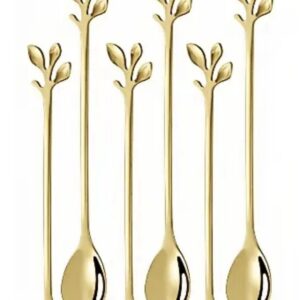 Cucharas metal dorado 12,5 cm de largo