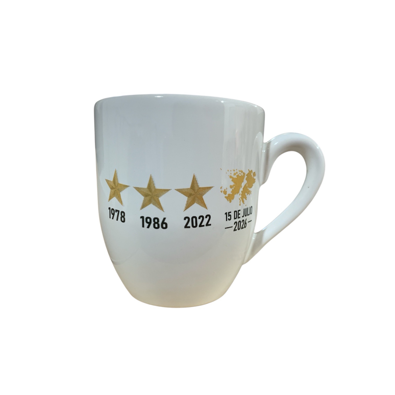 Taza Malvinas doble díseño con deco oro - Imagen 2