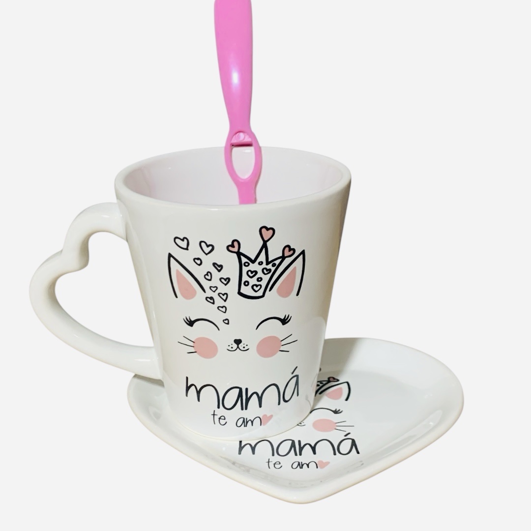 PREVENTA PRECIO EXCLUSIVO *Set gatita reina (taza+bandeja)