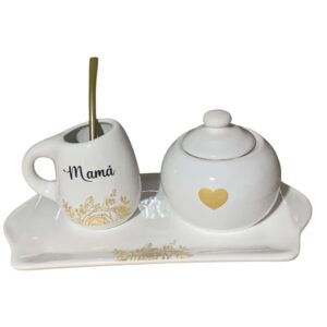 Set de mate mamá Flores de oro (4 piezas)