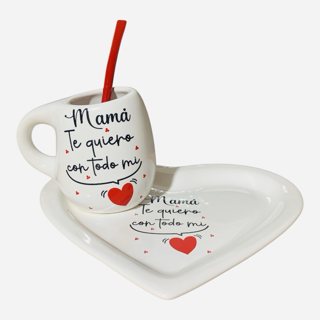 Set bandeja + mate con bombilla