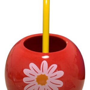 Mate rojo margarita con bombilla