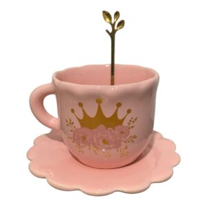 Set princess rosa modelo corona( cuchara se acero incluida )