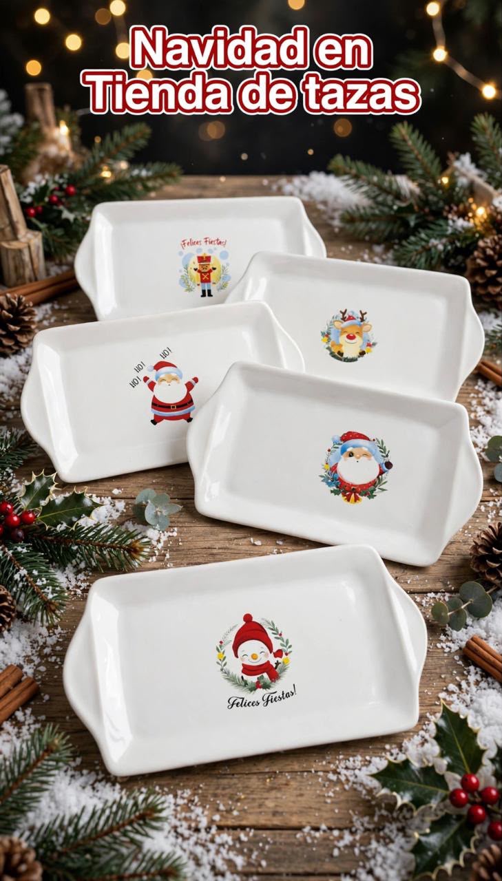 Bandeja budinera diseño Navidad 28 cm