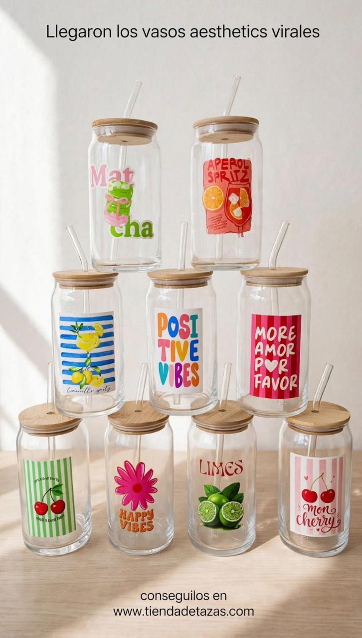 Vaso de vidrio aesthetics