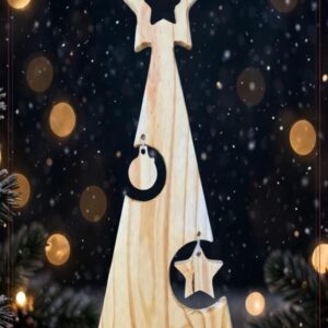 Árbol navideño 40 cm con adornos -3 arbolitos completos )