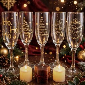 Copas champagne oro x 5